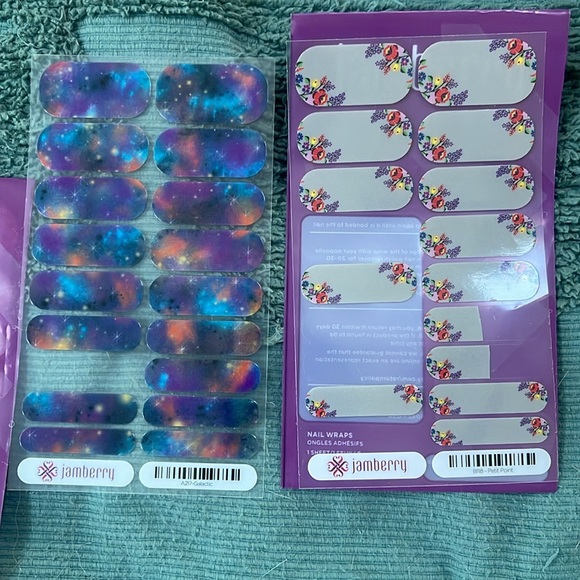 Two brand new/two partially used Jamberry nail wraps - Picture 2 of 2